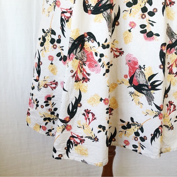 REVIVAL Size 6 Pink Floral Galah Cotton Fit & Flare Rockabilly Dress Australian - Picture 8 of 12